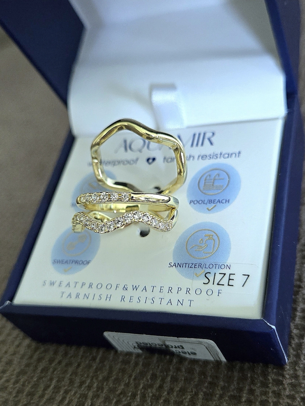 Aquamir Waterproof Triple3️⃣ Ring💍 Set - NIB - Picture 13 of 16